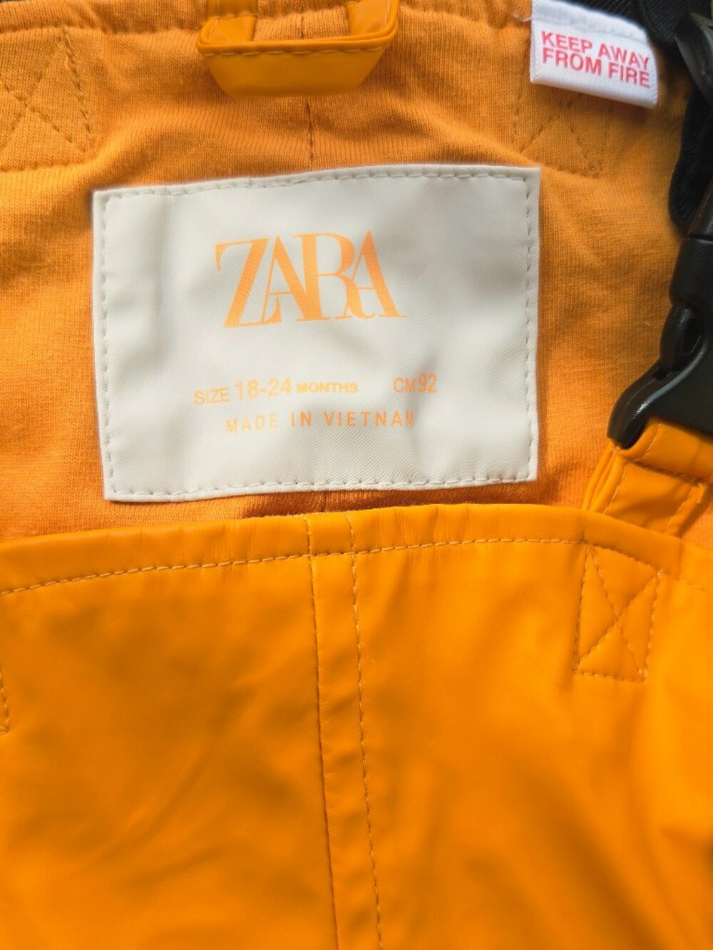 ZARA LINED RUBBERIZED OVERALLS - Picture 4 of 6